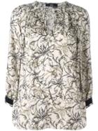 Steffen Schraut Floral Print Blouse, Women's, Size: 40, Nude/neutrals, Polyester