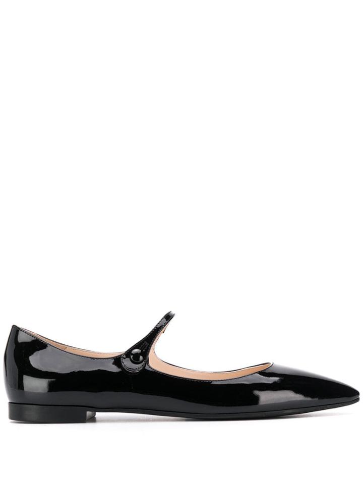 Prada Pointed Flat Ballerinas - Black