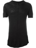 Thom Krom Raw Edge T-shirt, Men's, Size: Xxl, Black, Linen/flax