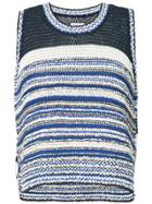 Coohem Melange Knit Sleeveless Pullover - Blue
