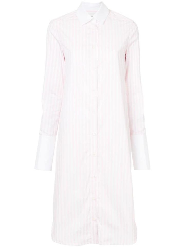 Monographie Classic Fitted Shirt Dress - Pink