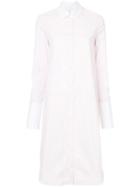 Monographie Classic Fitted Shirt Dress - Pink