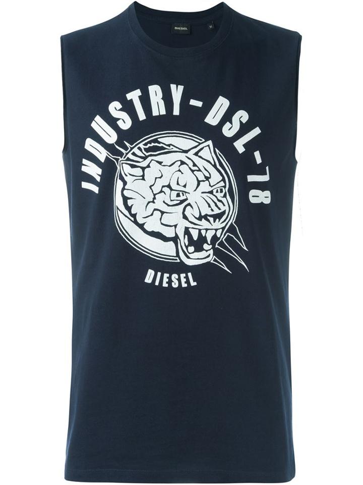 Diesel T-diego Tank Top, Men's, Size: Xl, Blue, Cotton