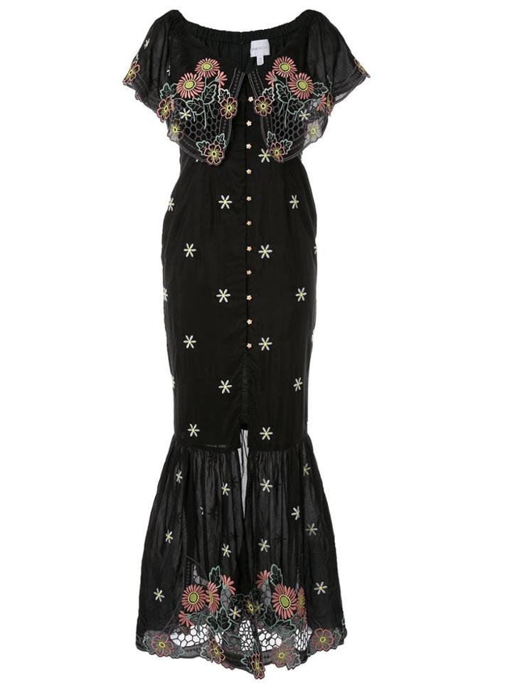 Alice Mccall 'honeycomb Daisy' Midi Dress - Black