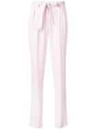 Gabriela Hearst - Tie Waist Trousers - Women - Cupro/wool - 40, Pink/purple, Cupro/wool