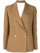 Casasola Double Breasted Fitted Blazer - Brown