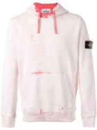 Stone Island - Front Pocket Hoodie - Men - Cotton - S, Pink/purple, Cotton