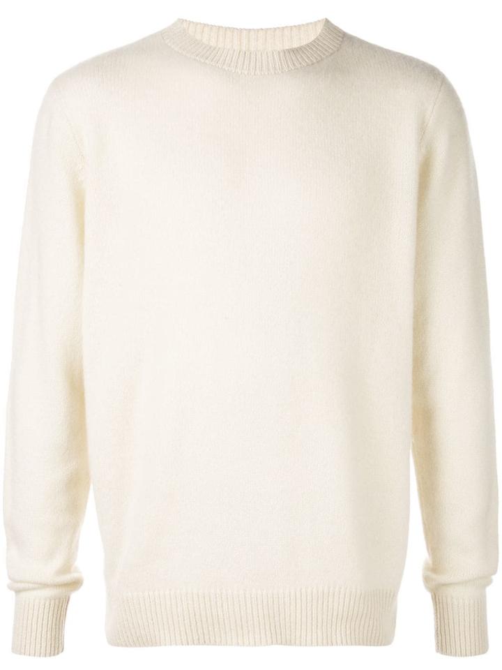 The Elder Statesman Round Neck Jumper - Neutrals