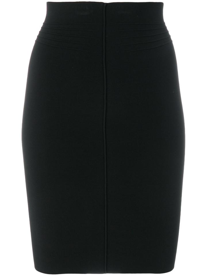 T By Alexander Wang Raised Seam Pencil Skirt - Black