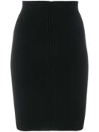 T By Alexander Wang Raised Seam Pencil Skirt - Black