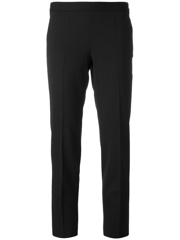 Alberto Biani Cropped Trousers, Women's, Size: 42, Black, Cotton/spandex/elastane/virgin Wool