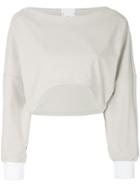 Lost & Found Rooms Long-sleeve Crop Sweatshirt - Grey