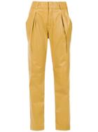 Clé Leather Pants - Yellow & Orange