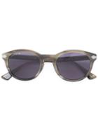 Gucci Eyewear Line Effect Oval Sunglasses, Women's, Size: 50, Green, Acetate/titanium