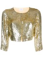 P.a.r.o.s.h. Sequin Cropped Jacket - Gold