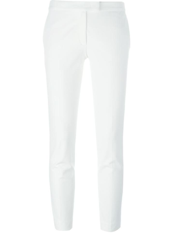 Joseph Cropped Skinny Trousers, Women's, Size: 42, White, Viscose/cotton/spandex/elastane/acetate