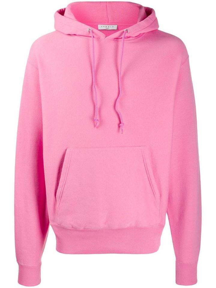 Sandro Paris Front Pocket Hoodie - Pink