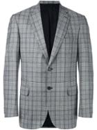 Brioni Plaid Blazer, Men's, Size: 48, Black, Cupro/virgin Wool