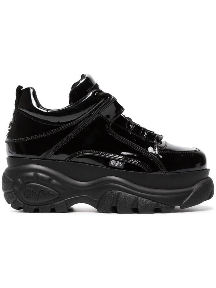 Buffalo Black 60 Patent Leather Platform Sneakers