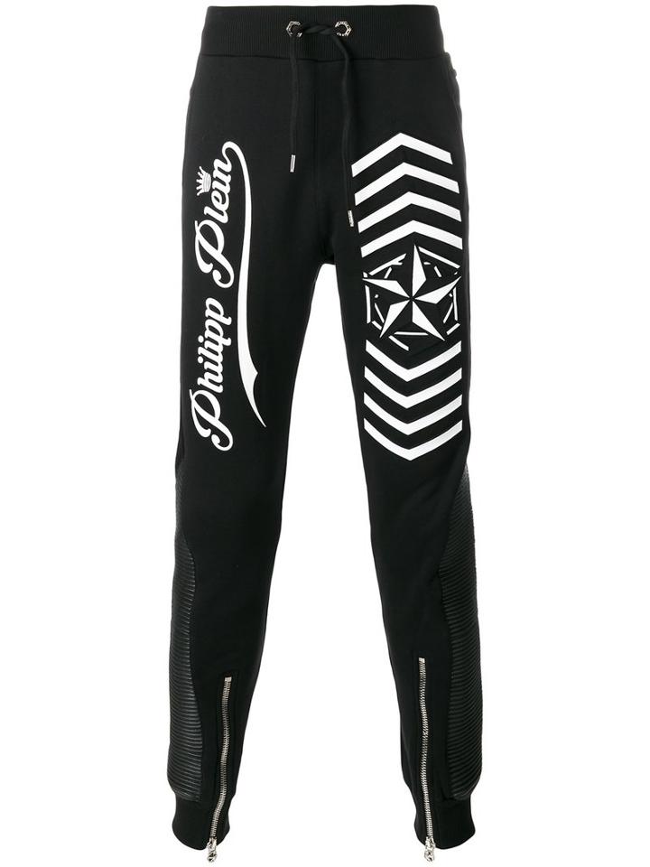 Philipp Plein Look At You Track Pants, Men's, Size: Xl, Black, Cotton