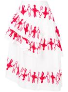 Simone Rocha Ruffled Embroidered Skirt - White