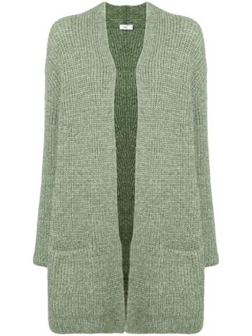 Closed Open Front Cardigan - Green