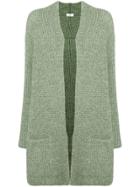 Closed Open Front Cardigan - Green