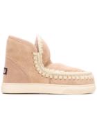 Mou Shearling Snow Boots - Nude & Neutrals