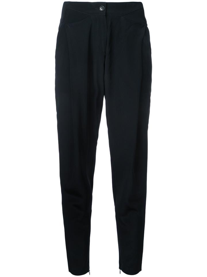 Barbara Bui Zipped Ankles Cropped Trousers - Black