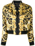 Versace Fitted Bomber Jacket - Black