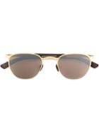 Mykita Oval Frame Sunglasses, Adult Unisex, Brown, Acetate/glass