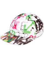 Off-white Graffiti Style Printed Cap - Multicolour