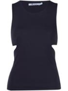 T By Alexander Wang Cut-out Back Tank Top, Women's, Size: Xs, Black, Rayon/polyester/spandex/elastane