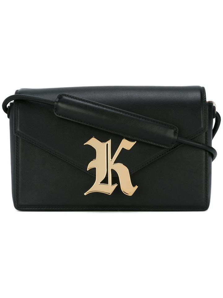 Christopher Kane Gothic K Devine Crossbody Bag, Women's, Black, Leather
