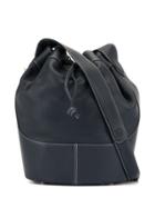Loewe Pre-owned Contrast Stitch Bucket Bag - Blue