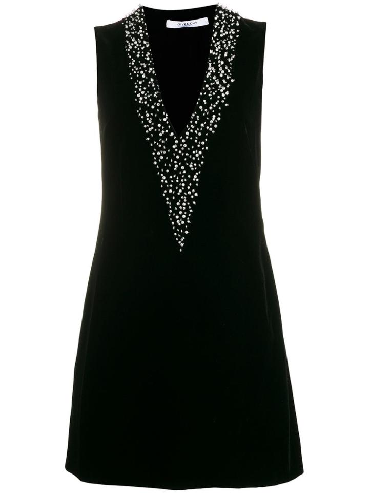 Givenchy Pearl Embellished Short Dress - Black