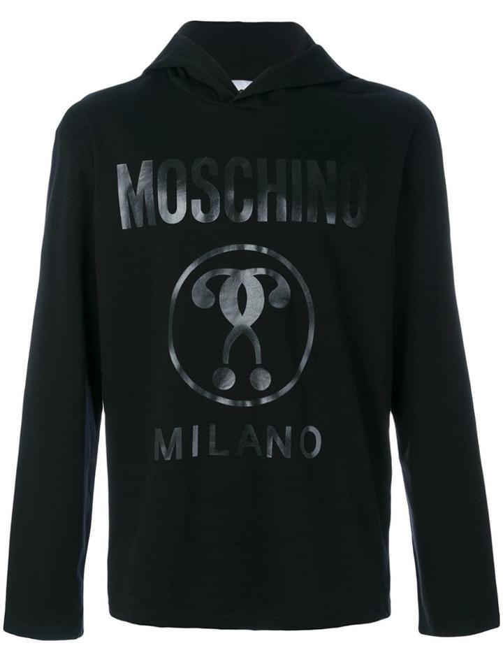 Moschino Vinyl Logo Hoodie - Black
