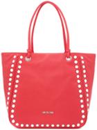 Love Moschino - Silver Studded Tote Bag - Women - Polyurethane - One Size, Red, Polyurethane