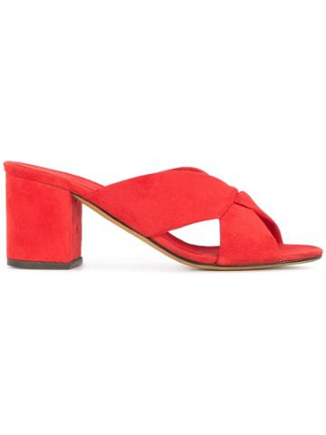 Alumnae Heeled Slippers - Red