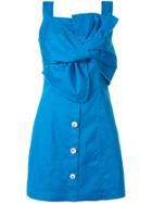 Ports Pure Knot Detailed Mini Dress - Blue