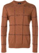 Ps By Paul Smith Textured Crew Neck Jumper - Yellow & Orange