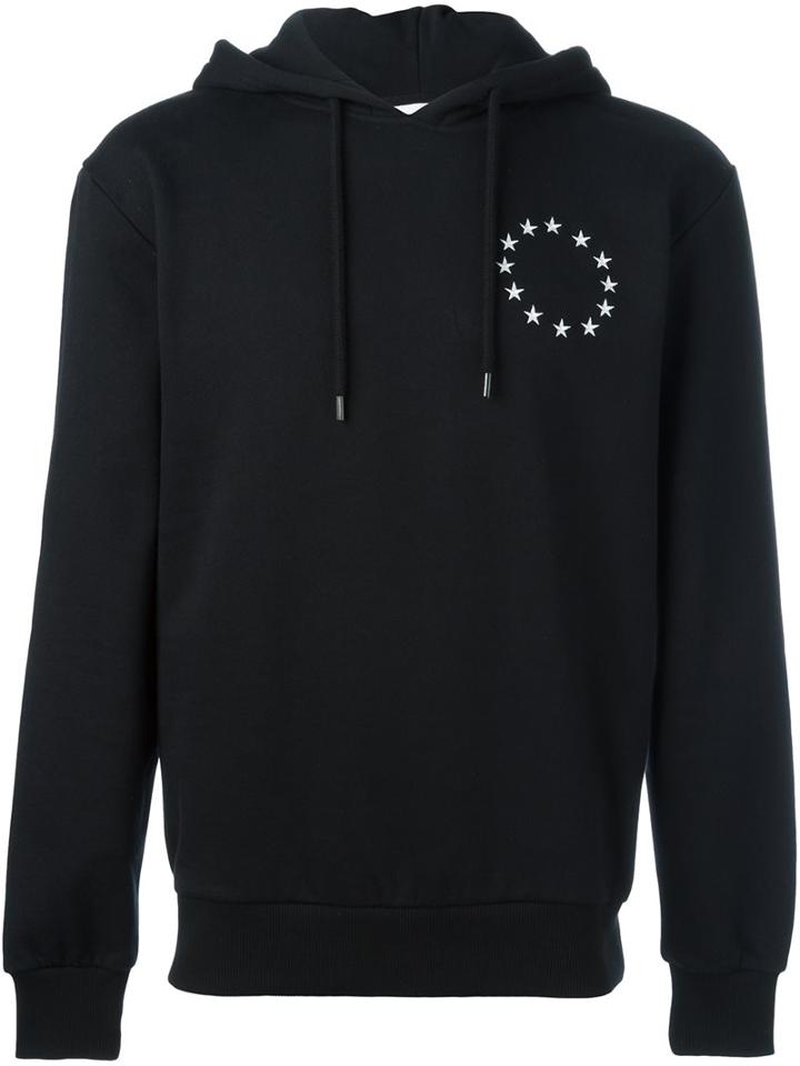 Études Circular Star Print Hoodie, Men's, Size: Small, Black, Cotton/polyester