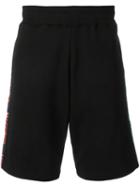 Moschino Logo Side Stripe Shorts - Black