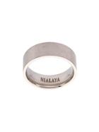 Nialaya Jewelry Tarnish-effect Curved Ring - Grey