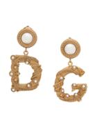 Dolce & Gabbana Ornate D & G Earrings - Gold