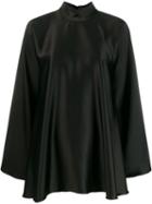 Styland High-neck Draped Dress - Black