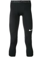 Nike Logo Cropped Sport Leggings - Black