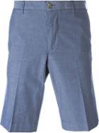 Canali Chino Shorts, Men's, Size: 48, Blue, Cotton/rubber