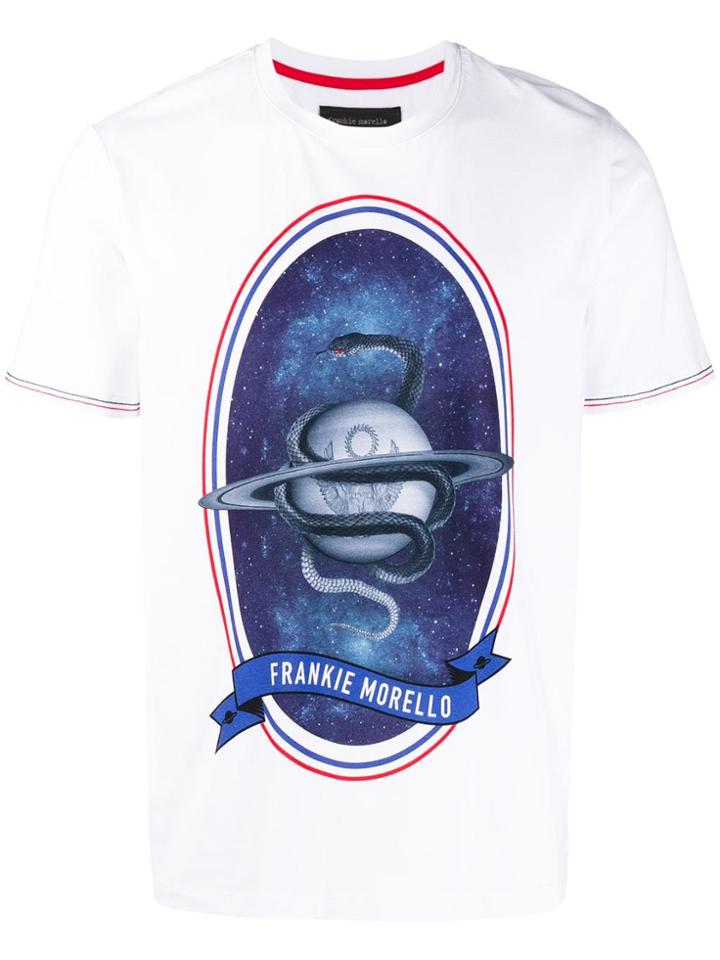 Frankie Morello Snake Print T-shirt - White