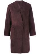 Almarosafur Fitted Coat - Brown